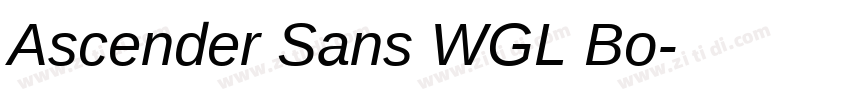 Ascender Sans WGL Bo字体转换